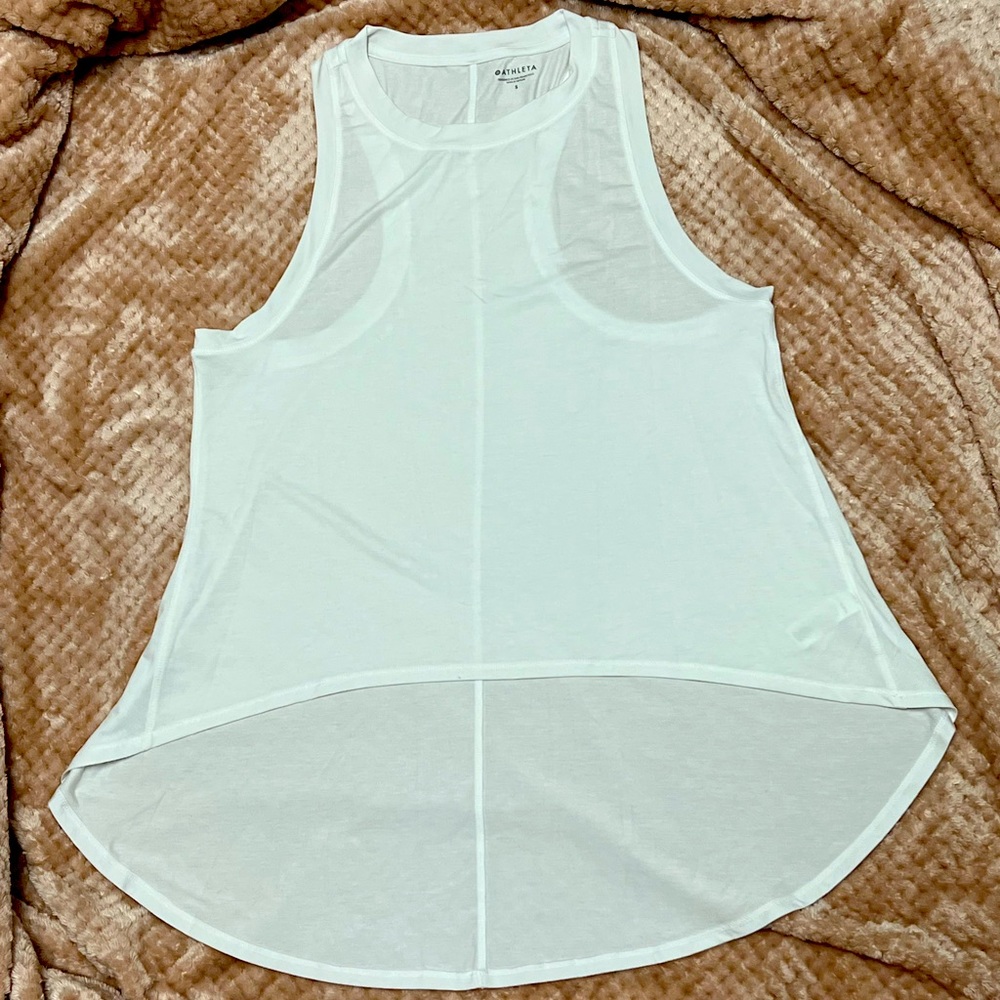Athleta White High-Low Racerback Tank